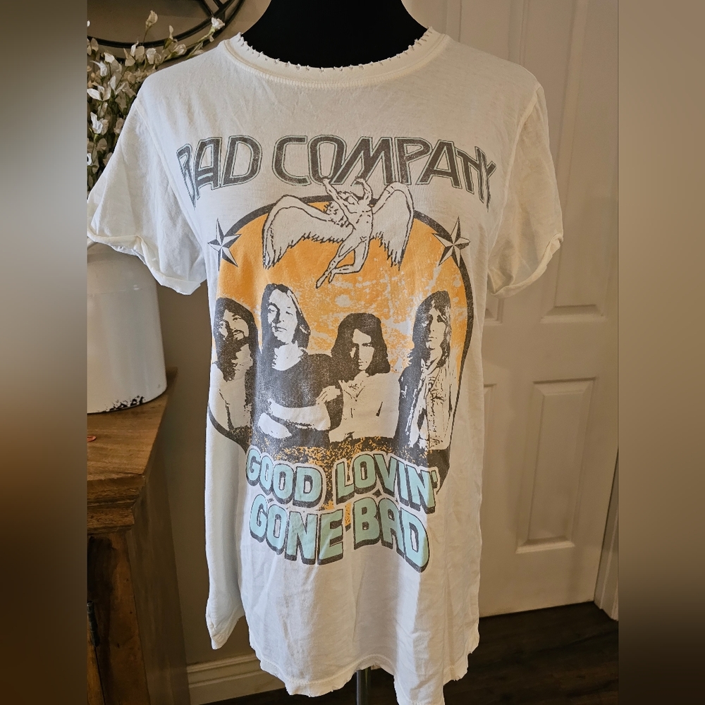 6. 🌟RECYCLED KARMA Bad Company Good Lovin' Gone Bad Tee-Size, Size M, NWOT